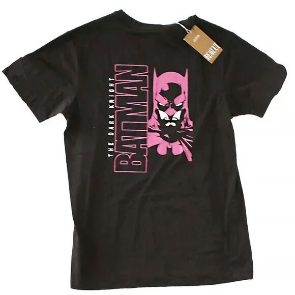Batman Dark Knight 100% Cotton T-Shirt Black Top Lightweight DC Comics Logo Tee - Picture 3 of 7